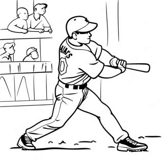 Sf Giants Player Swinging Bat Coloring Page 69153-55564