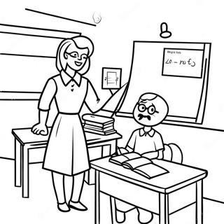 Teacher Classroom Coloring Page 69172-55574