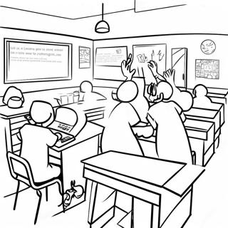 Teacher Classroom Coloring Page 69172-55575