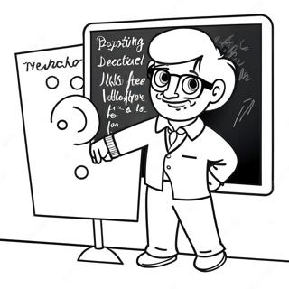 Creative Teacher With Chalkboard Coloring Page 69173-55578