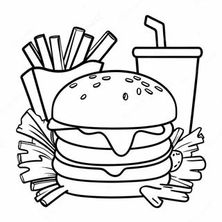 Whataburger With Fries Coloring Page 69203-55601