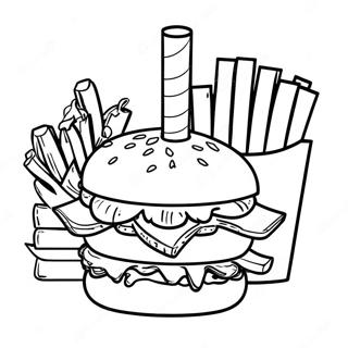 Whataburger With Fries Coloring Page 69203-55602