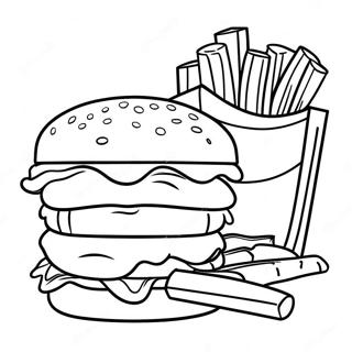 Whataburger With Fries Coloring Page 69203-55603