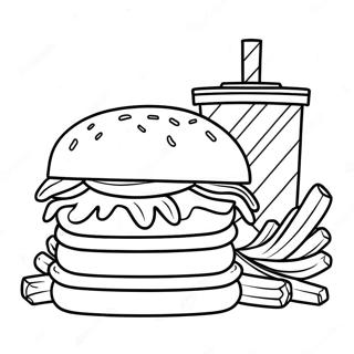 Whataburger With Fries Coloring Page 69203-55604