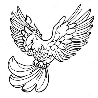 Majestic Phoenix In Flight Coloring Page 6922-5689