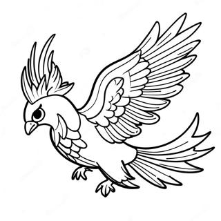 Majestic Phoenix In Flight Coloring Page 6922-5690