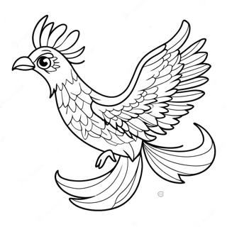 Majestic Phoenix In Flight Coloring Page 6922-5691