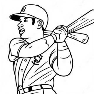 Mookie Betts Swinging Bat Coloring Page 69233-55626