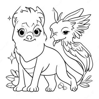 Harry Potter Magical Creatures Coloring Page 69282-55663