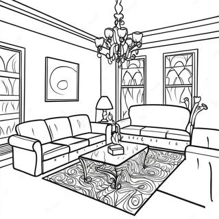 Interior Design Living Room Coloring Page 6931-5695