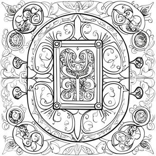 Pages Of Kells Illuminated Manuscripts Coloring Page 69323-55699