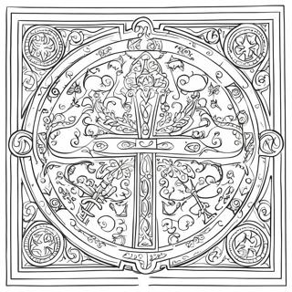 Pages Of Kells Illuminated Manuscripts Coloring Page 69323-55700