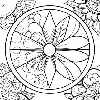 Bright Color Wheel Coloring Page 69333-55704