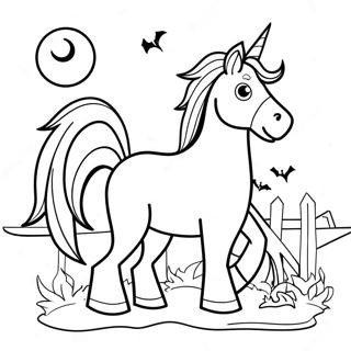 Halloween Horse Coloring Pages