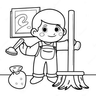 Chores Coloring Pages