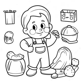 Fun Chores Coloring Page 69383-55745