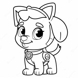 Skye Paw Patrol Coloring Pages