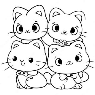 Charmmy Kitty With Friends Coloring Page 69413-55771