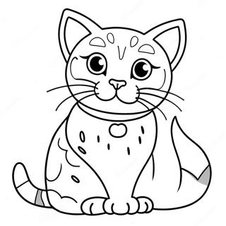 Playful Bengal Cat Coloring Page 69423-55778