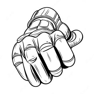 Fierce Metal Knuckles Coloring Page 69433-55785