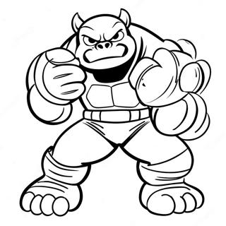 Fierce Metal Knuckles Coloring Page 69433-55786