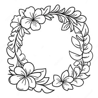 Hawaiian Decorations Coloring Pages