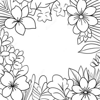 Hawaiian Flower Garland Coloring Page 69452-55802