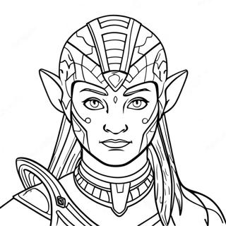 Na Vi Warrior Coloring Page 69473-55817