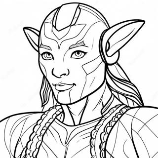 Na Vi Warrior Coloring Page 69473-55819