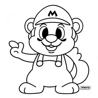 Tanooki Mario Coloring Pages