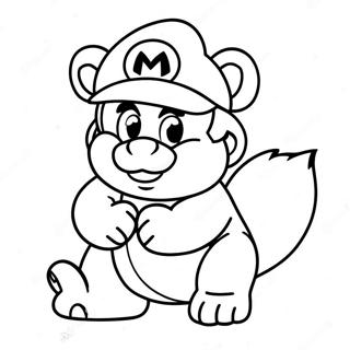 Tanooki Mario Coloring Page 69492-55832