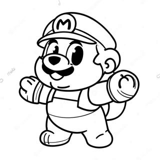 Adventurous Tanooki Mario Coloring Page 69493-55837