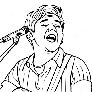 Niall Horan Singing On Stage Coloring Page 69503-55841