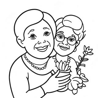 Happy Mothers Day Grandma Coloring Page 6951-5710