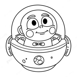 Cute Toy Story Alien In Spaceship Coloring Page 69523-55857