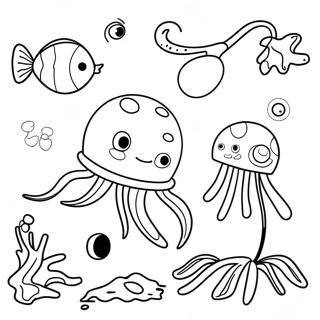 Plankton Underwater Scene Coloring Page 69542-55870