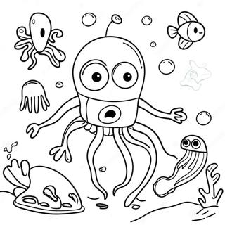 Plankton Underwater Scene Coloring Page 69542-55872