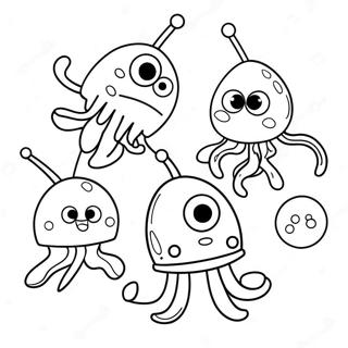 Cute Plankton Friends Coloring Page 69543-55877