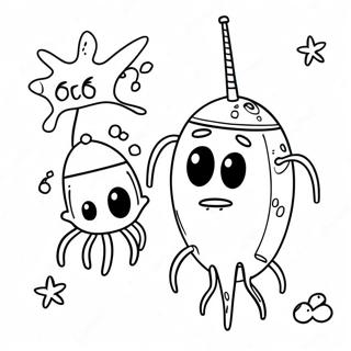 Cute Plankton Friends Coloring Page 69543-55880