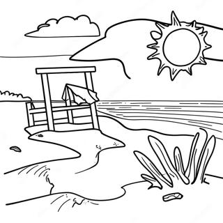 Obx Beach Scene Coloring Page 69572-55894