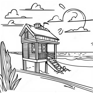 Obx Beach Scene Coloring Page 69572-55895