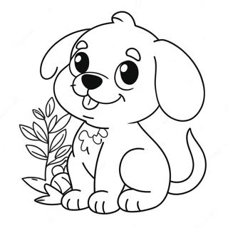 Easy Cute Puppy Coloring Pages