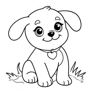 Cute Puppy Coloring Page 69602-55922