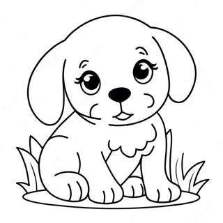 Cute Puppy Coloring Page 69602-55923