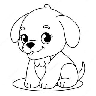 Cute Puppy Coloring Page 69602-55924