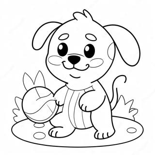 Easy Cute Puppy Coloring Pages