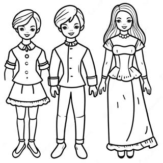 Paper Doll Template Coloring Page 69612-55930