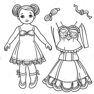 Paper Doll Template Coloring Page 69612-55931