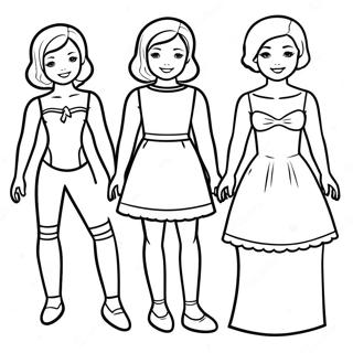 Paper Doll Template Coloring Page 69612-55932