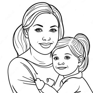 Mom And Daughter Coloring Pages